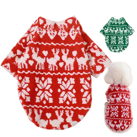 Christmas Fleece Clothes for Small Dogs and Cats