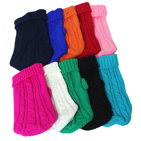 Knitted Winter Dog Sweater for Small & Medium Dogs