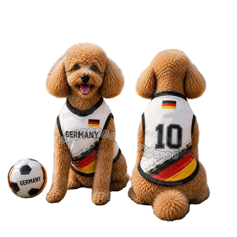 Puppy Football Summer Vest Outfit