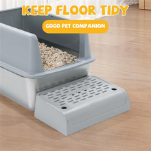 Double Layered Cat Litter Box with Ramp