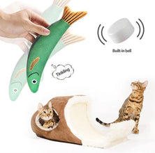 Catnip Fish Toy with Sound and Chew Features