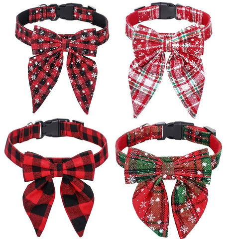 Christmas Bow Collars for Pets