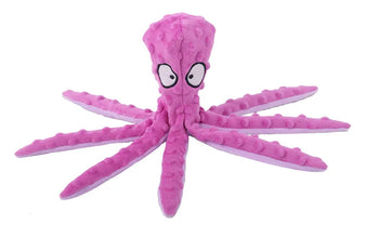 Indestructible Octopus Plush Dog Toy, Interactive Squeaky & Bite-Resistant