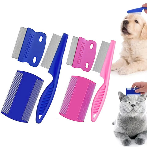 3 Pcs Flea Comb Grooming Set