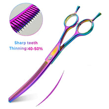 Colorful Dog Curved Thinning Shears