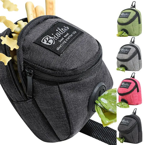 Portable Dog Treat Bag with Poop Bag Dispenser