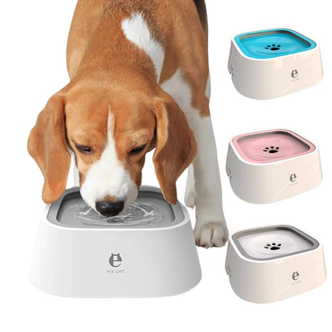 Non-Spill Dog Water Bowl with Floating Design