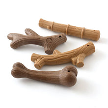 different chew toys on a white background