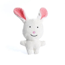 bunny plush toy on a white background