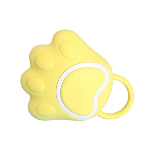 yellow pet brush on a white background