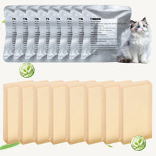 Cat litter box odour eliminator sheets in individual packs, designed to help absorb unpleasant smells and keep litter areas fresh
