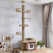 5 level cat tower with storage at the bottom