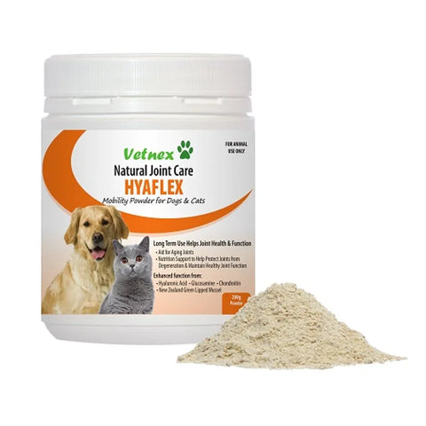 Vetnex Hyaflex Mobility Powder For Dogs & Cats 200g