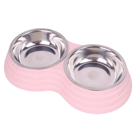 1 Piece Stainless Steel Pet Bowl in Pink