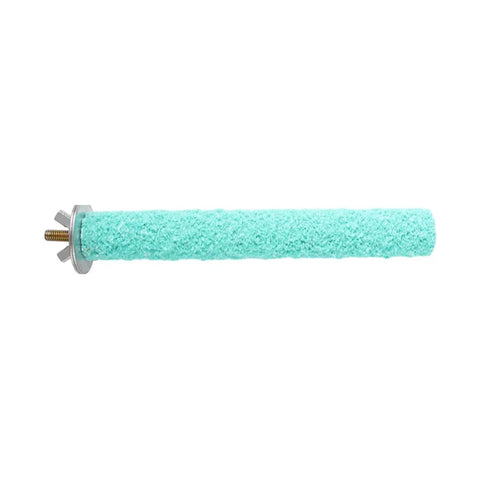 Turquoise quartz sand bird perch with metal fixing