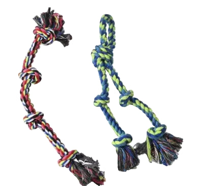 2-Piece Heavy-Duty Rope Knot Dog Toys