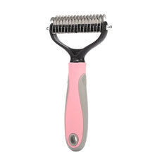 2 Sided Pet Deshedding Brush in Pink