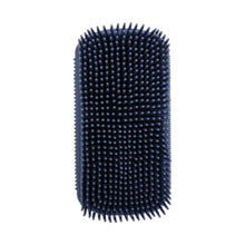 Dark blue silicone pet grooming brush
