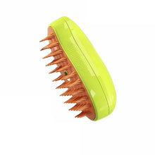 3-in-1 Electric Steam Brush & Massager for Pet Grooming in Green