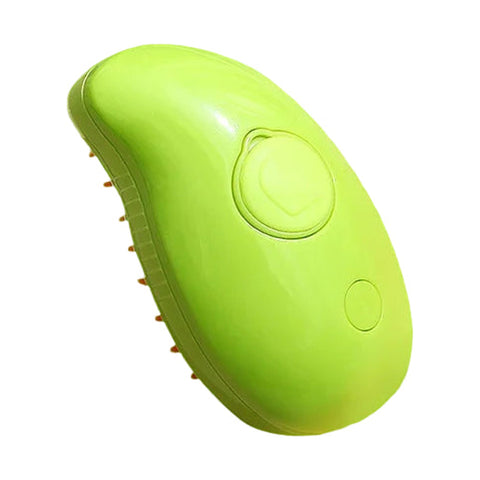 Green mango shaped pet massage brush