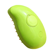 Green mango shaped pet massage brush