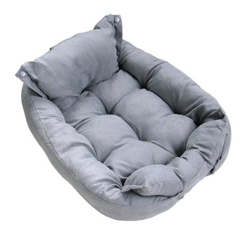 3-IN-1 Soft Multifunction Pet Bed in Grey