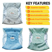 3-Pack Reusable Male Dog Cloth Diapers, product photo 4 of 7