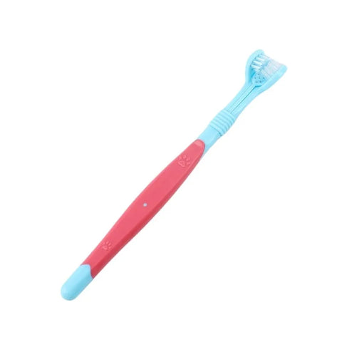 3-Sided Pet Toothbrush in Blue