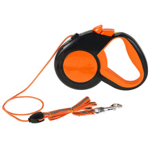 8M Retractable Dog Lead with Reflective Tape in Orange