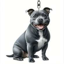 Alternate view of the Acrylic Inspired Dog Pendant Keychain