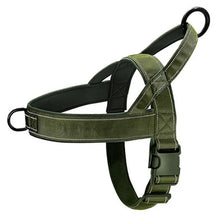 Adjustable Anti-Pull Dog Harness in Army Green