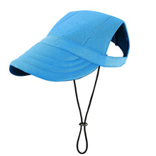 Adjustable Dog Baseball Cap with Ear Holes in Blue