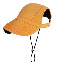 Adjustable Dog Baseball Cap with Ear Holes in Orange