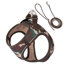 Adjustable Harness Leash Set for Dogs in Camouflage