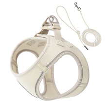 Adjustable Harness Leash Set for Dogs in Cream Coloured