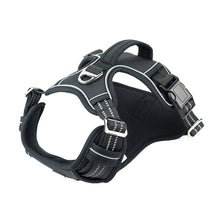 Adjustable No Pull Reflective Dog Harness in Black