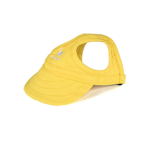 Adjustable Pet Baseball Hat with Ear Holes in Yellow