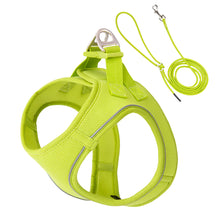 Adjustable Reflective Harness for Pets in Fluorescent Yellow