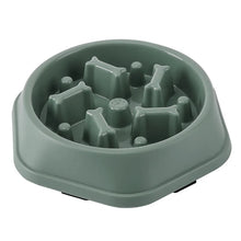 Anti-Choking Slow Food Bowl for Pets in Round - Green