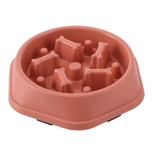 Anti-Choking Slow Food Bowl for Pets in Round - Pink