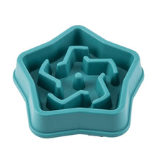 Anti-Choking Slow Food Bowl for Pets in Star - Green