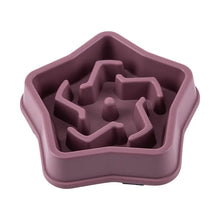 Anti-Choking Slow Food Bowl for Pets in Star - Purple