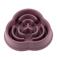Anti-Choking Slow Food Bowl for Pets in Triangle - Purple