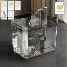 Auto-Filtering Cat Water Fountain with Pump in Transparent