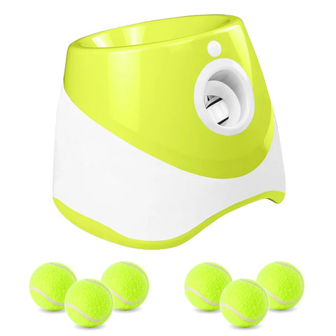 Automatic Dog Ball Thrower Launcher in Green