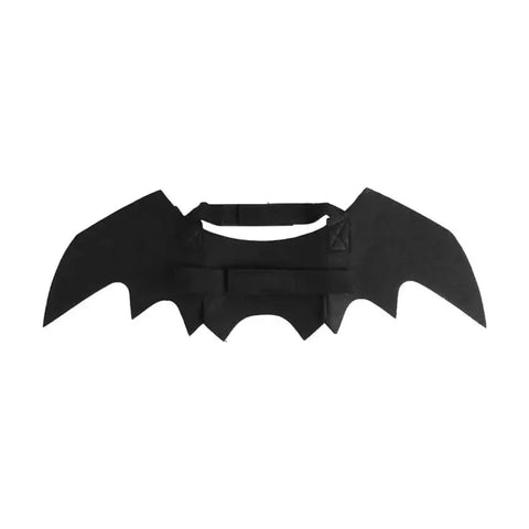 Black bat wing pet costume with fastening straps