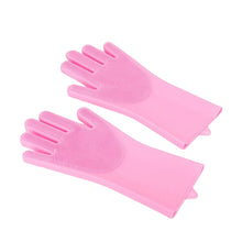 Bath Brush Pet Massage Gloves in Pink-140g