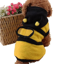 Bee pet costume shown from the side