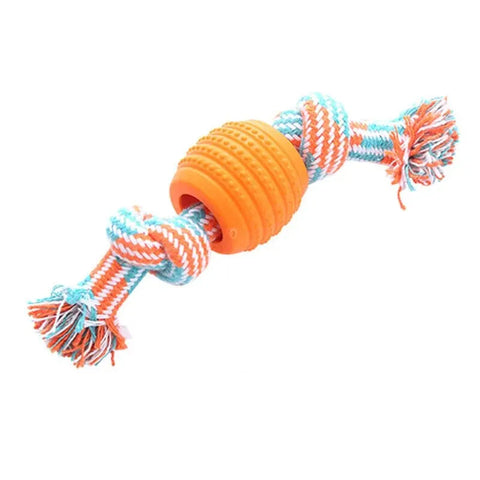 Bite Resistant Dog Rope Toy in Orange