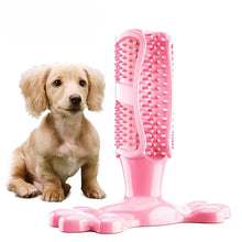 Bite Resistant Dog Toothbrush Chew Toy in Pink